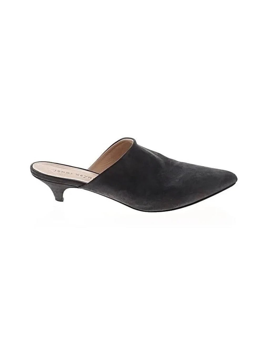 Jenni Kayne Black Suede Kitten Heel Mule Slides EU 36 NWT
